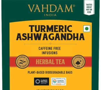 VAHDAM, Turmeric Ashwagandha Infusion Bags (15 Count)