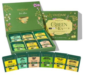 VAHDAM, Green Tea Variety Pack Sampler Assortment